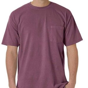Comfort Colors Men's Pocket T-shirt Berry Size L